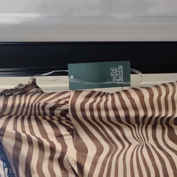 NWT Wild Fable Asymmetrical Animal Print Spaghetti Strap Party Dress - Picture 9 of 9